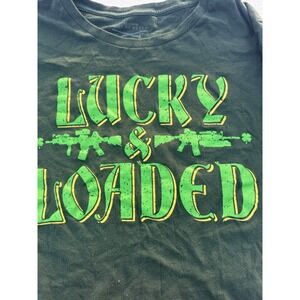Grunt Style Club T Shirt Lucky & Loaded St Patricks Day Mens XL Green USA Army